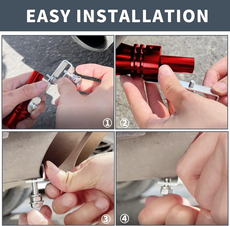 YESHMA Universal Red Universal Turbo Sound Whistle Muffler Pipe Sounder Simulator Tailpipe Noise Sound Enhancer Compatible with Motorcycle, Truck, Cars, Dirt Bike and Scooter(XL 1 Pack) - Image 5